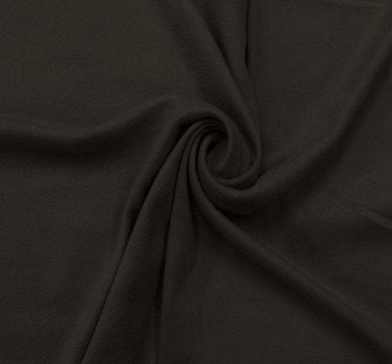 1 Yard Solid Black Suede Knit Fabric 58/60" Wide Soft Micro Suede with Stretch